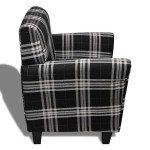 vidaXL Fotoliu cu pernă, negru, material textil