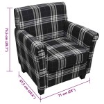 vidaXL Fotoliu cu pernă, negru, material textil