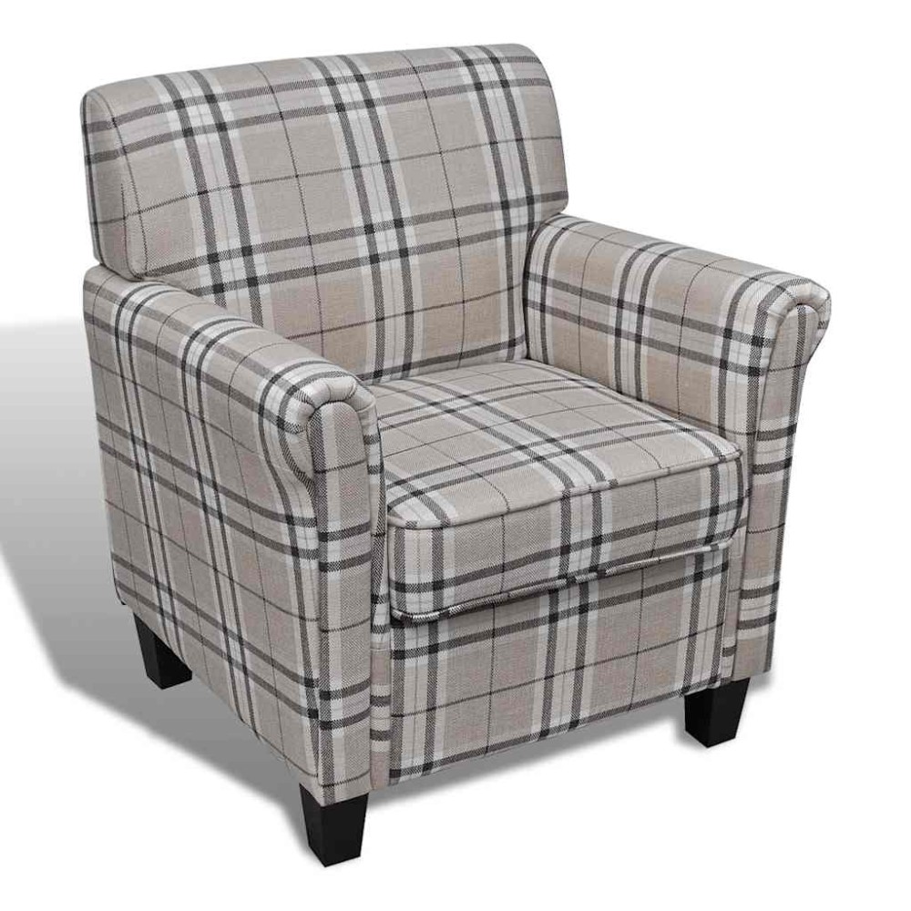 vidaXL Fotoliu cu pernă, crem, material textil