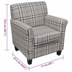 vidaXL Fotoliu cu pernă, crem, material textil vidaXL Fotoliu cu pernă, crem, material textil