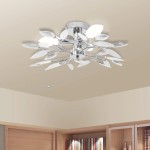Lustră cu frunze cristal acrilic, alb/transparent, pentru 3 becuri E14 Lustră cu frunze cristal acrilic, alb/transparent, pentru 3 becuri E14