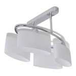 Plafonieră cu abajururi de sticlă elipsoide, pentru 4 becuri E14 Plafonieră cu abajururi de sticlă elipsoide, pentru 4 becuri E14