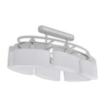 Plafonieră cu abajururi de sticlă elipsoide, pentru 6 becuri E14 Plafonieră cu abajururi de sticlă elipsoide, pentru 6 becuri E14
