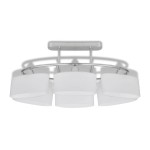 Plafonieră cu abajururi de sticlă elipsoide, pentru 6 becuri E14 Plafonieră cu abajururi de sticlă elipsoide, pentru 6 becuri E14