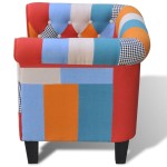 vidaXL Fotoliu cu model Patchwork, material textil vidaXL Fotoliu cu model Patchwork, material textil