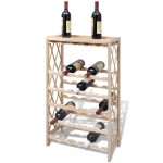 vidaXL Suport pentru 25 de sticle de vin, lemn masiv de brad vidaXL Suport pentru 25 de sticle de vin, lemn masiv de brad
