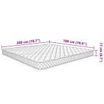 vidaXL Saltea din spumă cu memorie, 200 x 180 x 17 cm, moale
