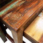vidaXL Set mese suprapuse, 3 piese, vintage, lemn reciclat vidaXL Set mese suprapuse, 3 piese, vintage, lemn reciclat