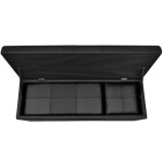 Set banchetă depozitare, piele eco, taburet pt. picioare, negru, 3 buc Set banchetă depozitare, piele eco, taburet pt. picioare, negru, 3 buc