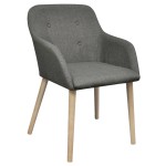 vidaXL Scaune bucătărie 2 buc, gri deschis, textil & lemn stejar masiv vidaXL Scaune bucătărie 2 buc, gri deschis, textil & lemn stejar masiv