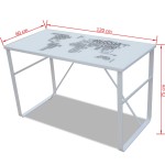 Birou dreptunghiular cu model tip hartă Birou dreptunghiular cu model tip hartă