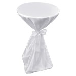Husă de masă albă, 60 cm, cu fundă, 2 buc Husă de masă albă, 60 cm, cu fundă, 2 buc
