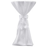 Husă de masă albă, 70 cm, cu fundă, 2 buc Husă de masă albă, 70 cm, cu fundă, 2 buc