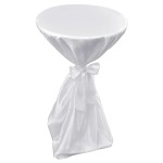 Husă de masă albă, 70 cm, cu fundă, 2 buc Husă de masă albă, 70 cm, cu fundă, 2 buc
