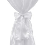 Husă de masă albă, 80 cm, cu fundă, 2 buc Husă de masă albă, 80 cm, cu fundă, 2 buc