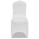 vidaXL Husă de scaun elastică, 50 buc., alb vidaXL Husă de scaun elastică, 50 buc., alb