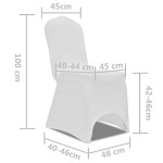 vidaXL Husă de scaun elastică, 50 buc., alb vidaXL Husă de scaun elastică, 50 buc., alb