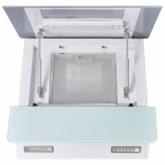 vidaXL Hotă de bucătărie din sticlă securizată, alb, 600 mm vidaXL Hotă de bucătărie din sticlă securizată, alb, 600 mm
