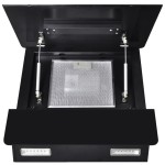 vidaXL Hotă de bucătărie, negru, 600 mm, sticlă securizată, cu afișaj vidaXL Hotă de bucătărie, negru, 600 mm, sticlă securizată, cu afișaj
