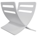 vidaXL Suport din lemn pentru reviste, vertical, alb vidaXL Suport din lemn pentru reviste, vertical, alb