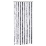 vidaXL Perdea pentru insecte, gri și alb, 90x220 cm, Chenille vidaXL Perdea pentru insecte, gri și alb, 90x220 cm, Chenille