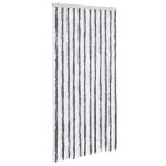 vidaXL Perdea pentru insecte, gri și alb, 100x220 cm, Chenille vidaXL Perdea pentru insecte, gri și alb, 100x220 cm, Chenille