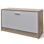 Set dulap pantofi 3 în 1 din lemn, stejar și alb Set dulap pantofi 3 în 1 din lemn, stejar și alb