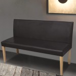 vidaXL Bancă, maro închis, 139,5 cm, piele ecologică