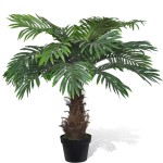 vidaXL Palmier artificial realist Cycus, cu ghiveci, 80 cm vidaXL Palmier artificial realist Cycus, cu ghiveci, 80 cm