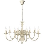 Candelabru alb de metal în stil antic 8 x becuri E14 Candelabru alb de metal în stil antic 8 x becuri E14
