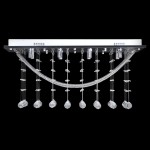 vidaXL Lustră albă cu mărgele de cristal din sticlă 8xG9 29 cm vidaXL Lustră albă cu mărgele de cristal din sticlă 8xG9 29 cm