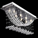 vidaXL Lustră albă cu mărgele de cristal din sticlă 8xG9 29 cm vidaXL Lustră albă cu mărgele de cristal din sticlă 8xG9 29 cm