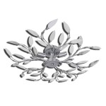 Plafoniera transparentă/albă brațe frunze cristal acrilic 5 becuri E14 Plafoniera transparentă/albă brațe frunze cristal acrilic 5 becuri E14