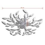 Plafoniera transparentă/albă brațe frunze cristal acrilic 5 becuri E14 Plafoniera transparentă/albă brațe frunze cristal acrilic 5 becuri E14
