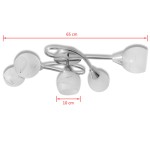 Plafonieră cu abajururi din sticlă pentru 5 becuri E14 Plafonieră cu abajururi din sticlă pentru 5 becuri E14