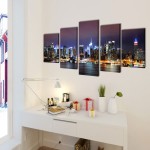 Set de tablouri pânză, colorat, imprimeu New York Skyline, 100x50 cm Set de tablouri pânză, colorat, imprimeu New York Skyline, 100x50 cm