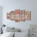 Set tablouri din pânză cu imprimeu Home Sweet Home, 100 x 50 cm Set tablouri din pânză cu imprimeu Home Sweet Home, 100 x 50 cm
