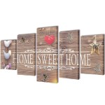 Set tablouri din pânză cu imprimeu Home Sweet Home, 100 x 50 cm Set tablouri din pânză cu imprimeu Home Sweet Home, 100 x 50 cm