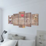 Set tablouri de perete cu imprimeu Home Sweet Home, 200 x 100 cm Set tablouri de perete cu imprimeu Home Sweet Home, 200 x 100 cm