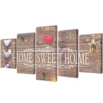 Set tablouri de perete cu imprimeu Home Sweet Home, 200 x 100 cm Set tablouri de perete cu imprimeu Home Sweet Home, 200 x 100 cm