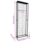 vidaXL Suport sticle de vin pentru 108 sticle, metal vidaXL Suport sticle de vin pentru 108 sticle, metal