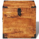 vidaXL Cufăr de depozitare tip cub, lemn de mango nefinisat vidaXL Cufăr de depozitare tip cub, lemn de mango nefinisat