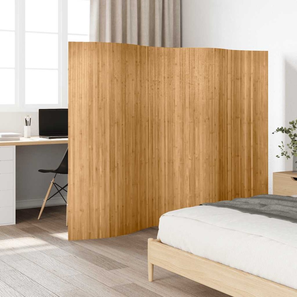 vidaXL Paravan de cameră din bambus, culoare naturală, 250 x 165 cm