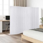 vidaXL Paravan de cameră, alb, 250 x 165 cm, bambus vidaXL Paravan de cameră, alb, 250 x 165 cm, bambus