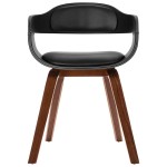 vidaXL Scaun de bucătărie, lemn curbat & piele ecologică vidaXL Scaun de bucătărie, lemn curbat & piele ecologică
