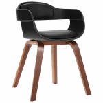 vidaXL Scaun de bucătărie, lemn curbat & piele ecologică vidaXL Scaun de bucătărie, lemn curbat & piele ecologică