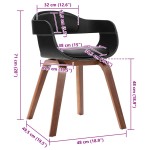vidaXL Scaun de bucătărie, lemn curbat & piele ecologică vidaXL Scaun de bucătărie, lemn curbat & piele ecologică