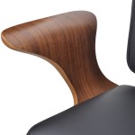vidaXL Scaun de birou rotativ tapițerie piele ecologică și lemn curbat vidaXL Scaun de birou rotativ tapițerie piele ecologică și lemn curbat