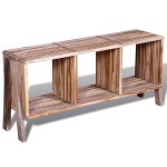 Dulap TV cu 3 rafturi, stivuibil, lemn tec reciclat Dulap TV cu 3 rafturi, stivuibil, lemn tec reciclat