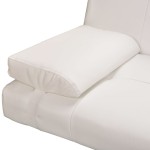 vidaXL Canapea extensibilă 2 perne, piele artificială, reglabil, crem vidaXL Canapea extensibilă 2 perne, piele artificială, reglabil, crem